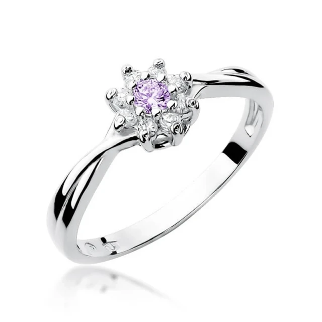 Gold Diamant Ring WeißGold EW-72 Amethyst