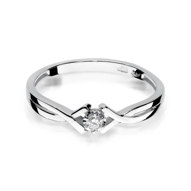 Gold Diamant Ring WeißGold EW-190 0.04ct