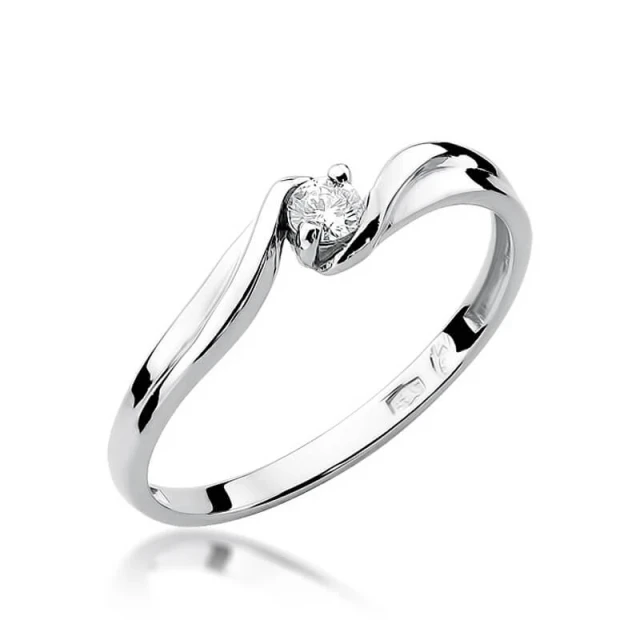 Gold Diamant Ring WeißGold EW-211 0.10ct