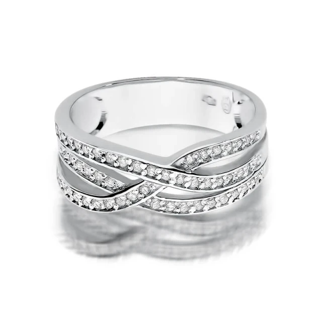 Gold Diamant Ring Weiß Gold EW-215 0.27ct