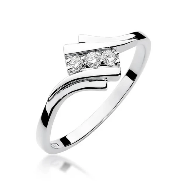 Gold Diamant Ring WeißGold EW-247 0.09ct