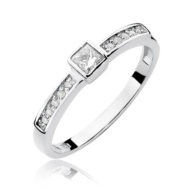 Gold Diamant Ring WeißGold EW-327 0.24ct