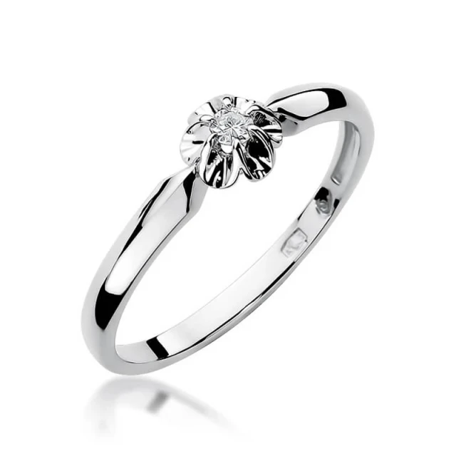 Gold Diamant Ring WeißGold EW-187 0.04ct
