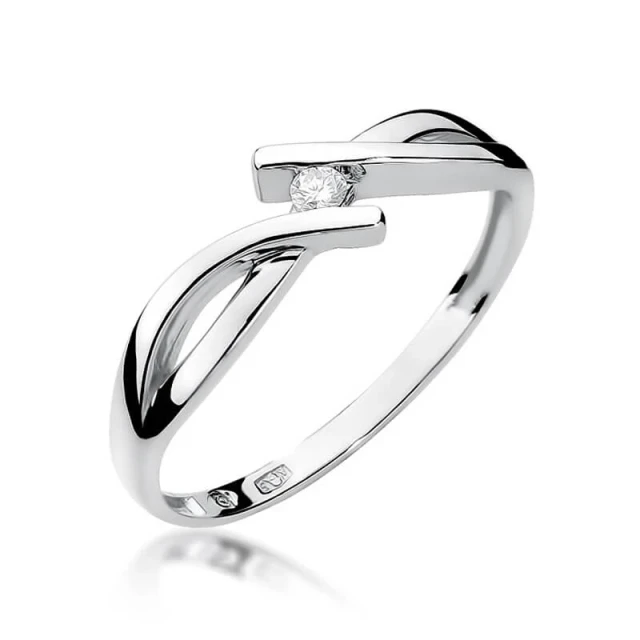 Gold Diamant Ring WeißGold EW-191 0.04ct