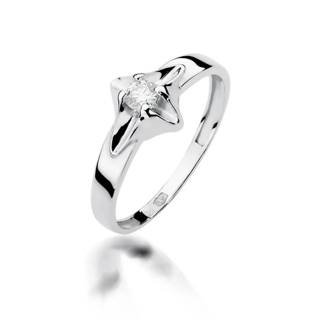 Gold Diamant Ring WeißGold EW-155 0.12ct