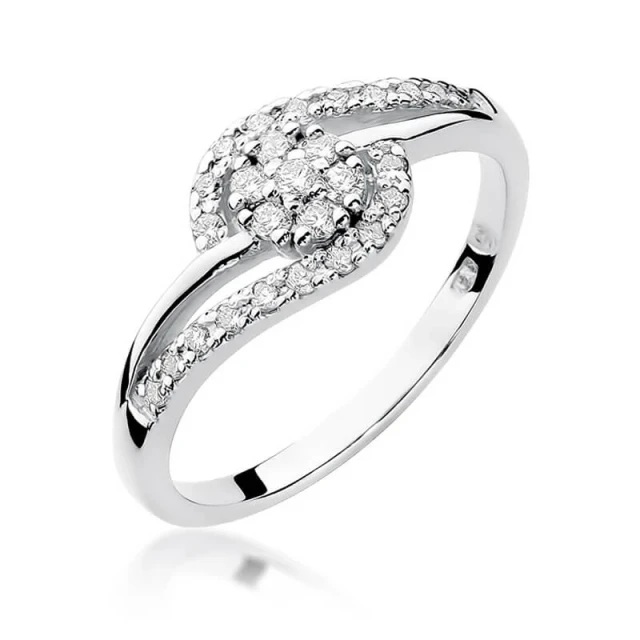 Gold Diamant Ring WeißGold EW-184 0.17ct