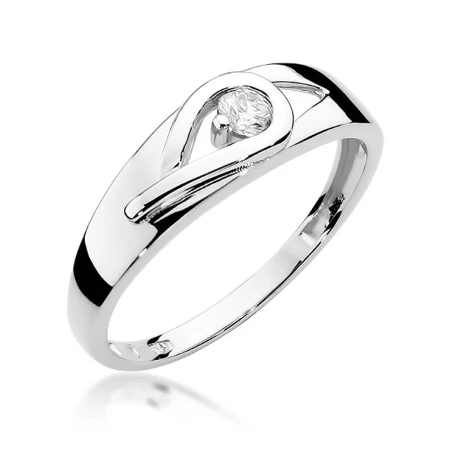 Gold Diamant Ring WeißGold EW-253 0.12ct