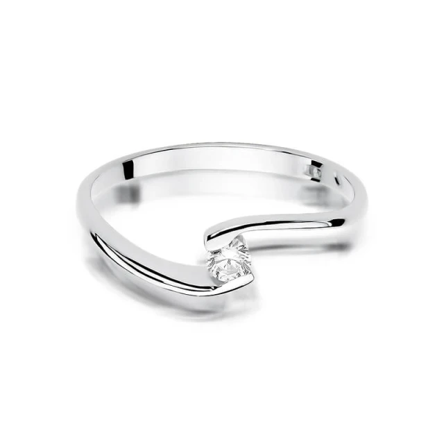 Gold Diamant Ring WeißGold EW-366 0.09ct