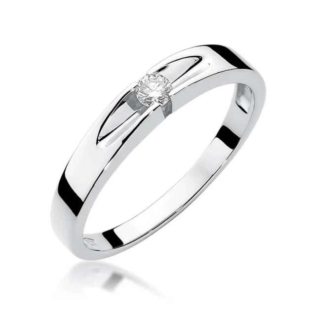 Gold Diamant Ring WeißGold EW-125 0.08ct