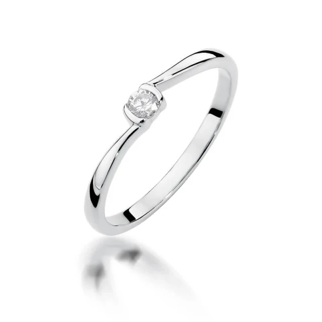 Gold Diamant Ring Weißgold EW-380 0.09ct