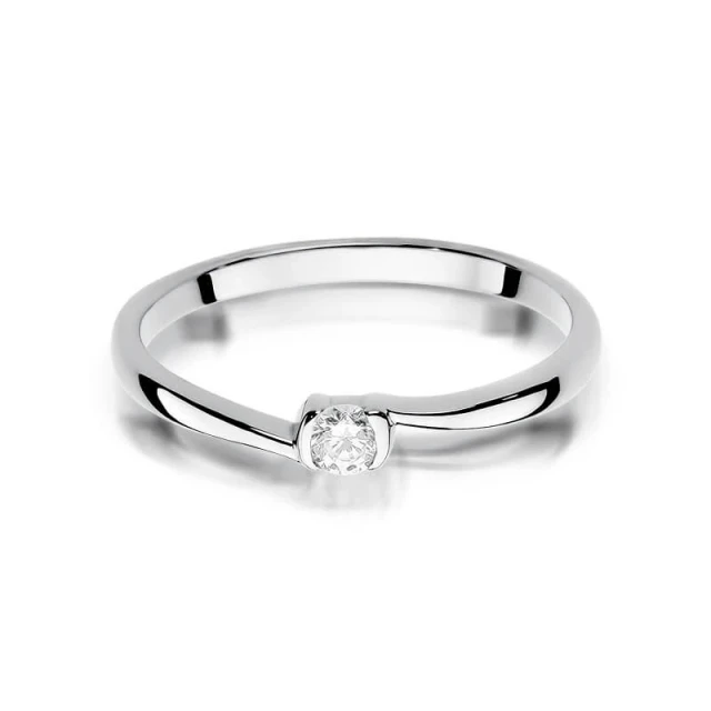 Gold Diamant Ring Weißgold EW-380 0.09ct