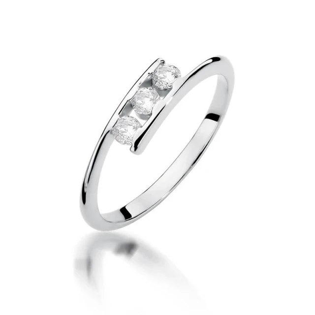 Gold Diamant Ring WeißGold EW-378 0.21ct