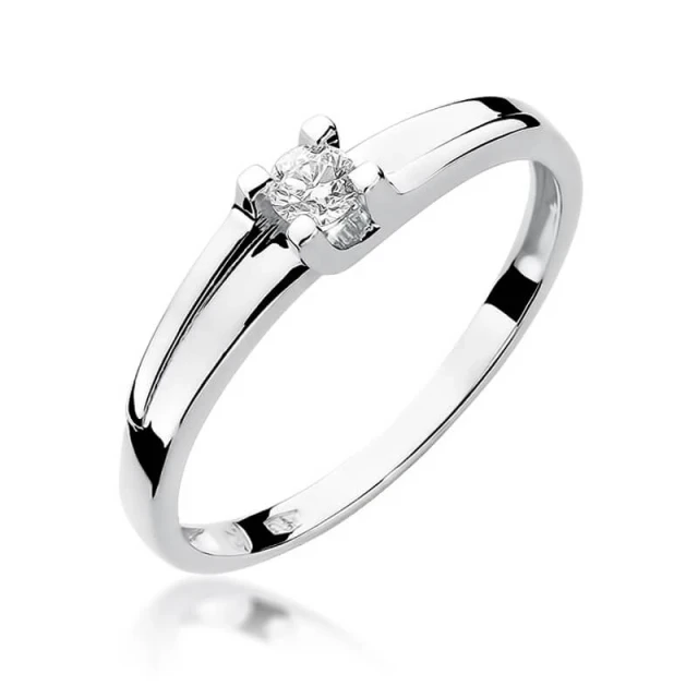 Gold Diamant Ring WeißGold EW-246 0.12ct