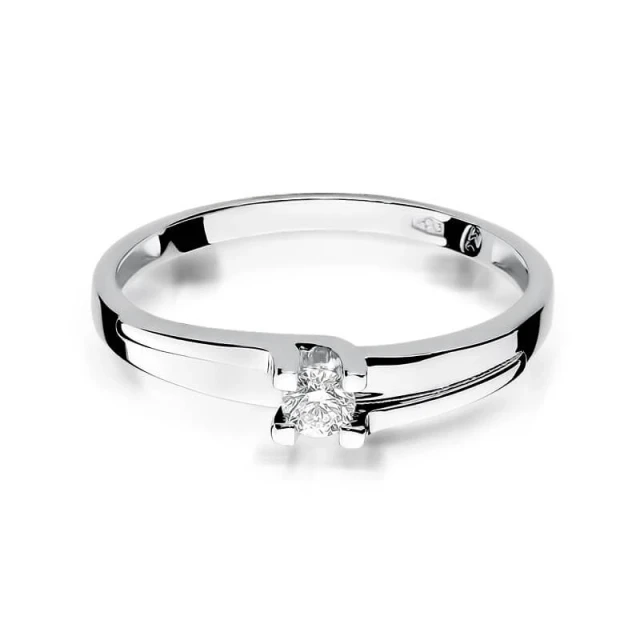 Gold Diamant Ring WeißGold EW-246 0.12ct