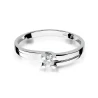 Złoty pierścionek z diamentem Białe złoto EW-246 0,12ct