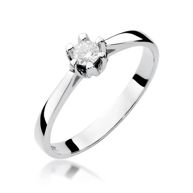 Gold Diamant Ring WeißGold EW-299 0.12ct