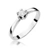 Złoty pierścionek z diamentem Białe złoto EW-299 0,12ct