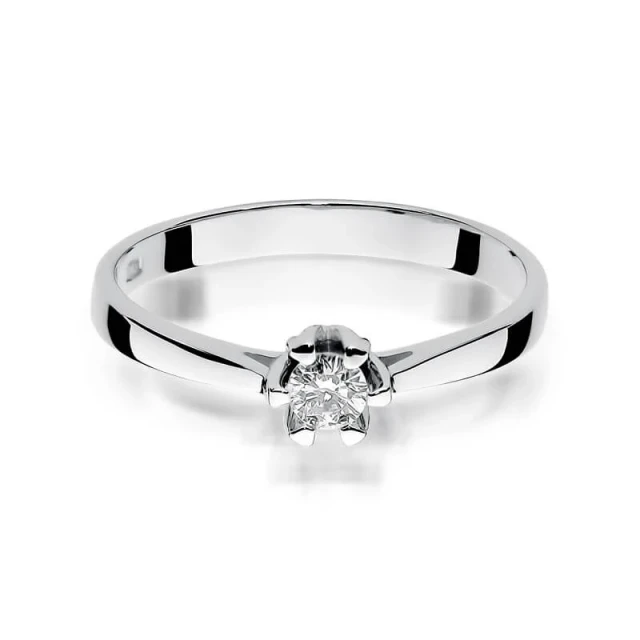 Gold Diamant Ring WeißGold EW-299 0.12ct