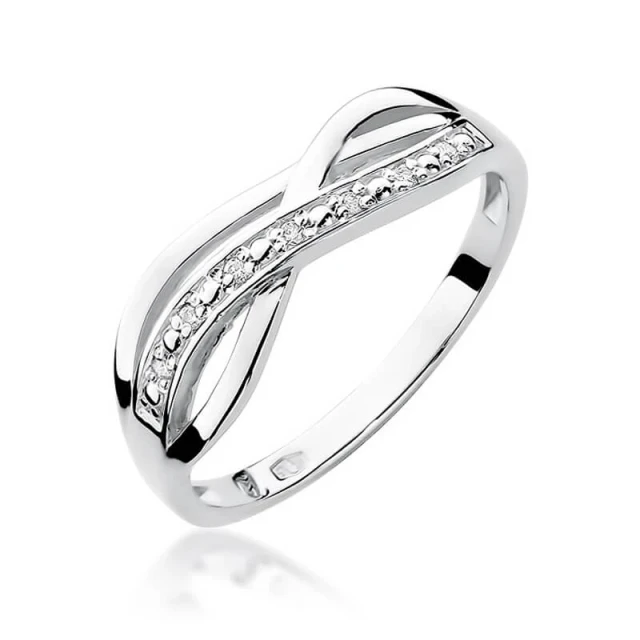 Gold Diamant Ring WeißGold EW-90 0.06ct