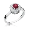 Rubin pierścionek białe złoto 0,60ct