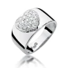 Złoty pierścionek z diamentem Białe złoto EW-352 0,26ct