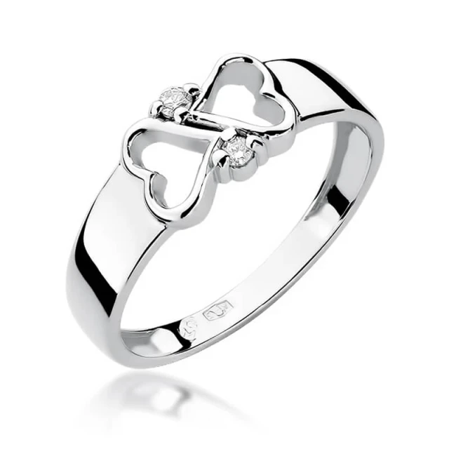 Gold Diamant Ring WeißGold EW-286 0.04ct