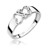 Złoty pierścionek z diamentem Białe złoto EW-286 0,04ct