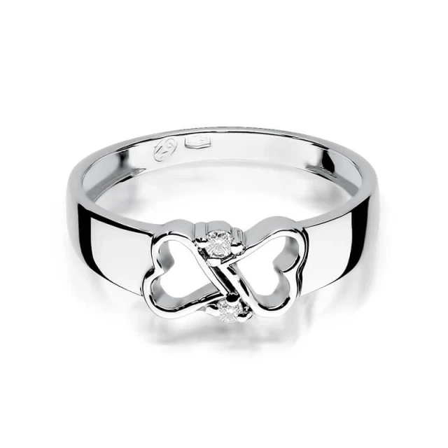 Gold Diamant Ring WeißGold EW-286 0.04ct