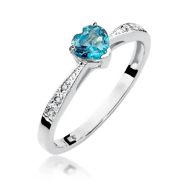 Gold Diamantring Weißgold EW-65 Topas
