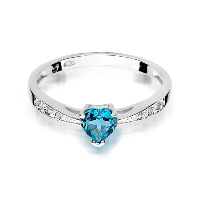 Gold Diamantring Weißgold EW-65 Topas