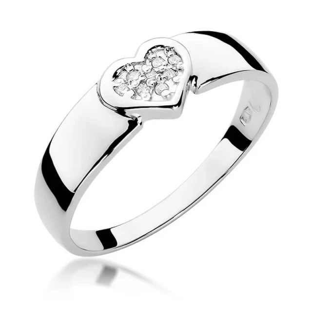 Gold Diamant Ring WeißGold EW-314 0.04ct