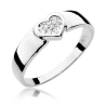 Złoty pierścionek z diamentem Białe złoto EW-314 0,04ct