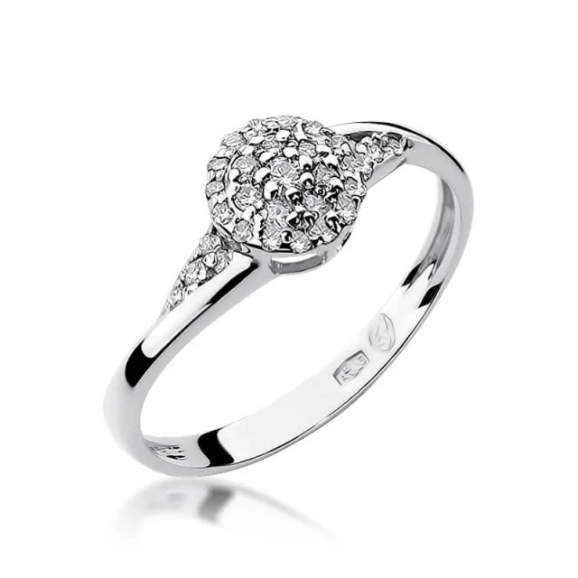 Gold Diamant Ring Weiß Gold EW-18 0.20ct