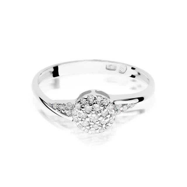 Gold Diamant Ring Weiß Gold EW-18 0.20ct