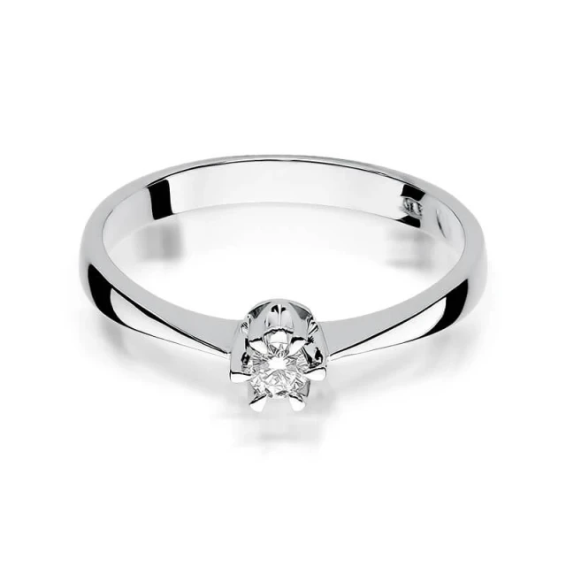 Gold Diamant Ring WeißGold EW-111 0.10ct