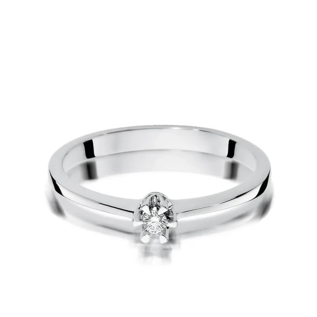 Gold Diamant Ring WeißGold EW-111 0.04ct