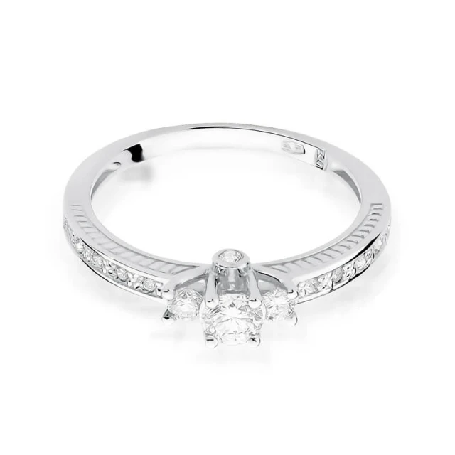 Gold Diamant Ring Weiß Gold EW-199 0.42ct