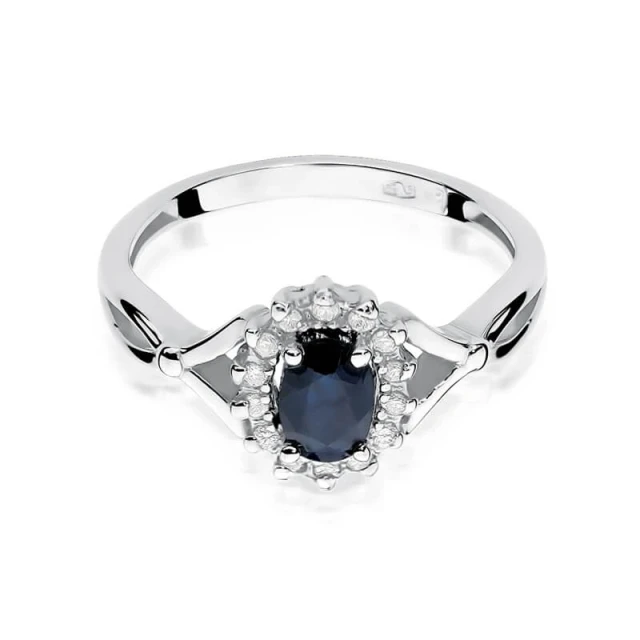 Gold Diamantring Weißgold EW-182 Saphir