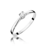 Złoty pierścionek z diamentem Białe złoto EW-335 0,15ct