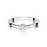 Złoty pierścionek z diamentem Białe złoto EW-335 0,15ct