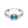 Pierścionek topaz z białego złota 0,65ct