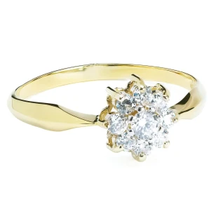 Elegancki pierścionek ze złota Wzór Kwiatek