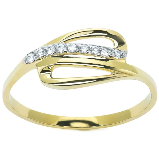 Goldener Ring BEAUTIFUL WAVE CELEBRITY
