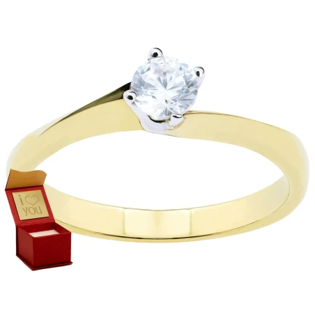 Złoty pierścionek Idealny na zaręczyny