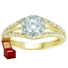 Złoty pierścionek zaręczynowy 333 cyrkonie