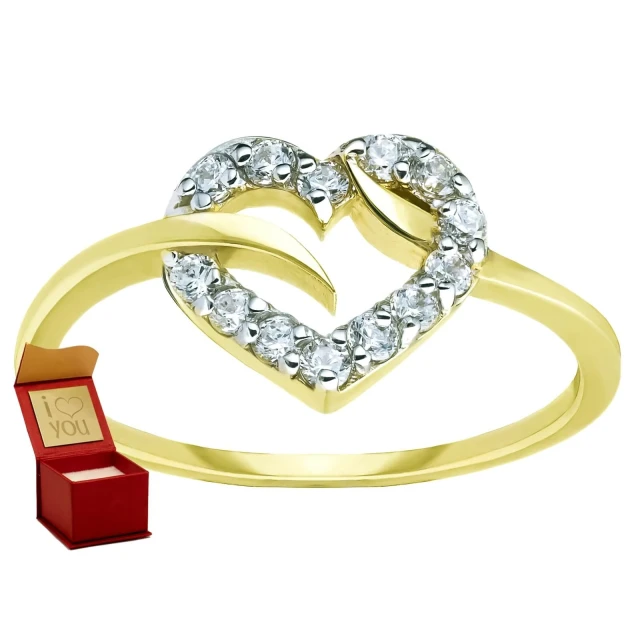 Gold Ring Herz Liebe Geschenk