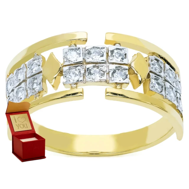 Gold Ring Schönes Muster Ehering
