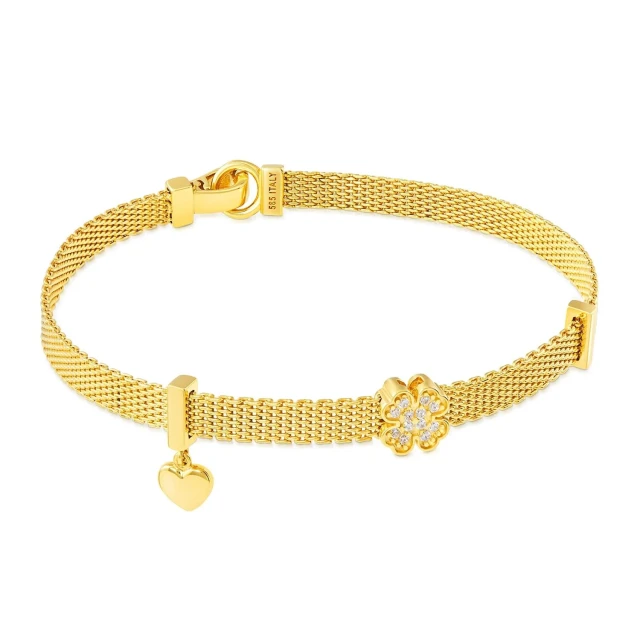Złota bransoletka Happiness Koniczynka próba 585 Exclusive Złota bransoletka Happiness Koniczynka próba 585 Exclusive