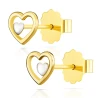 Goldene Ohrringe Tiny Hearts