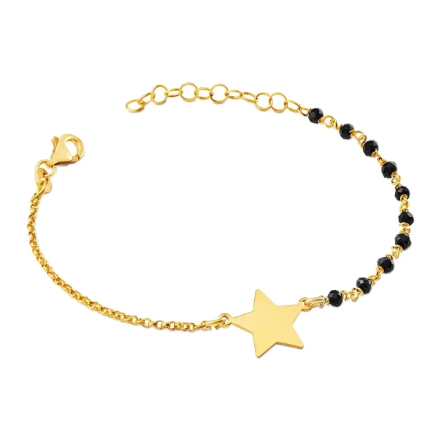 Silbernes Armband "Magic Time" bezogen mit 18 k Gold